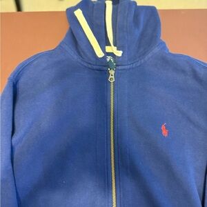 Ralph Lauren Blue Zip-Up Jacket with Red Logo New without tags